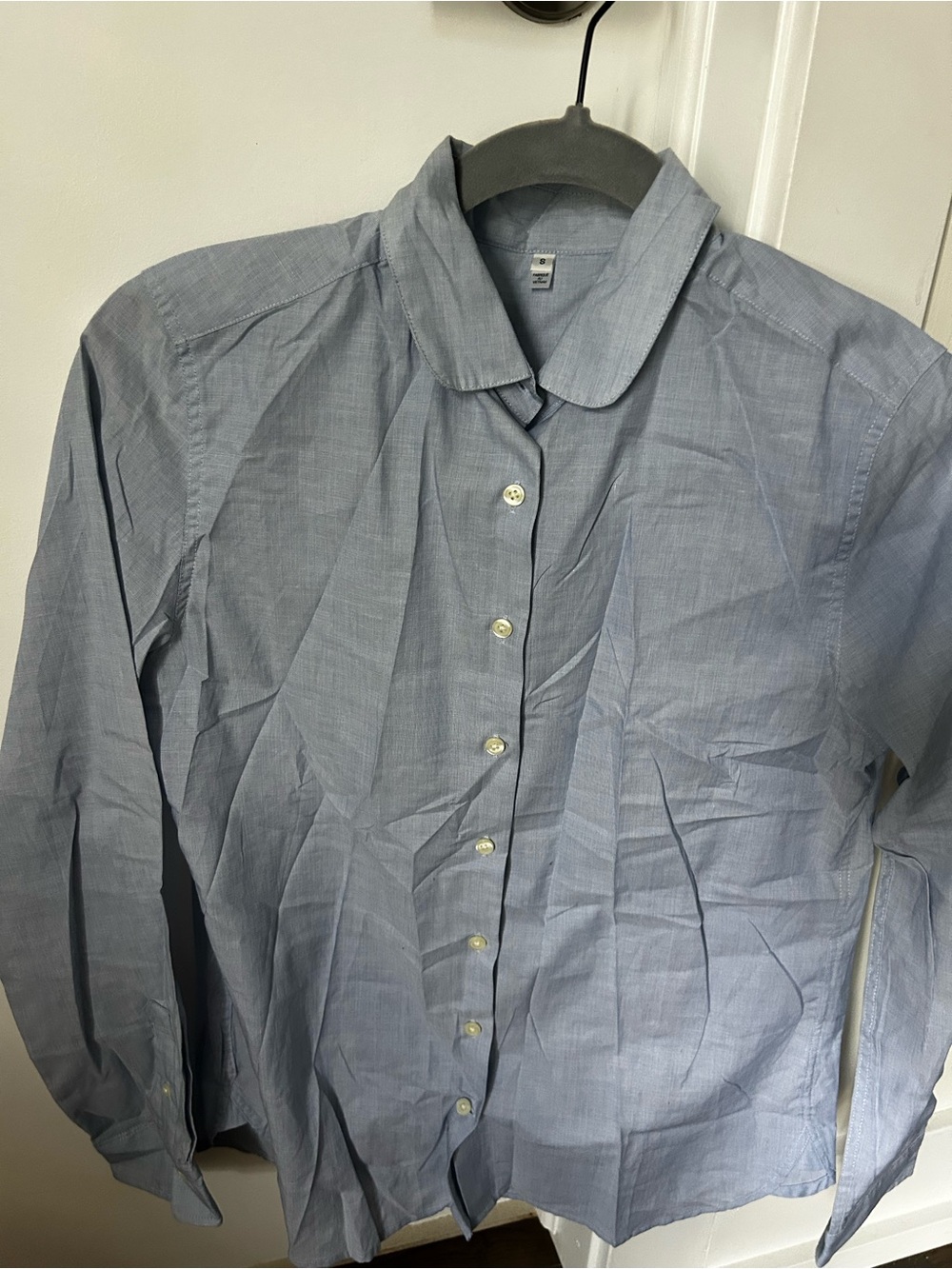 Muji Peter Pan Collar Oxford Button-Up Shirt